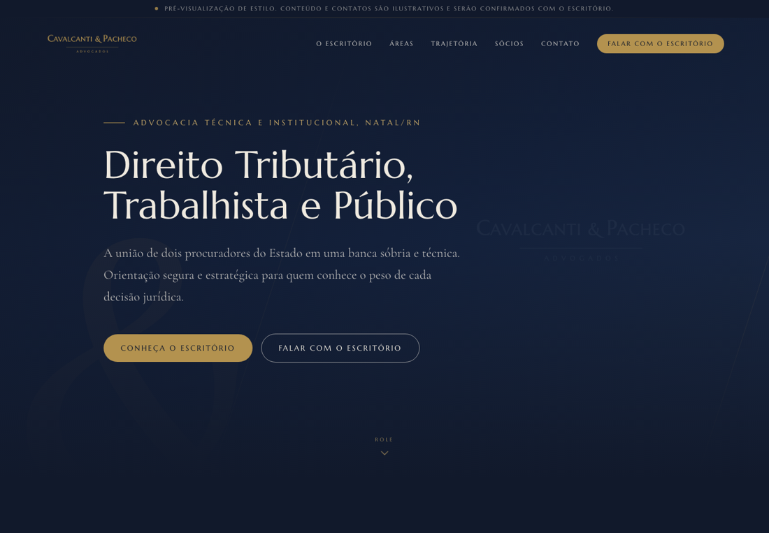 Pré-visualização do estilo Institucional Navy
